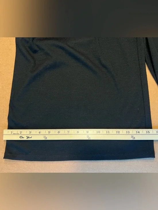 Eileen Fisher Pants Pull On Wool Black Wide Leg Size Large - Picture 8 of 10